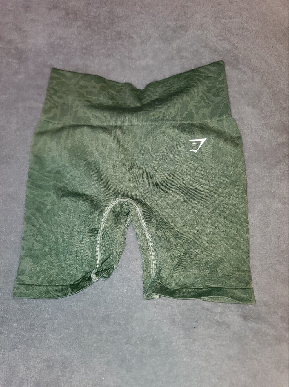 Gymshark Green Camouflage Women's Athletic Shorts